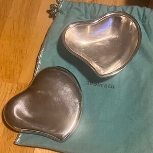 Tiffany & Co. Silver Heart-Shaped Dishes